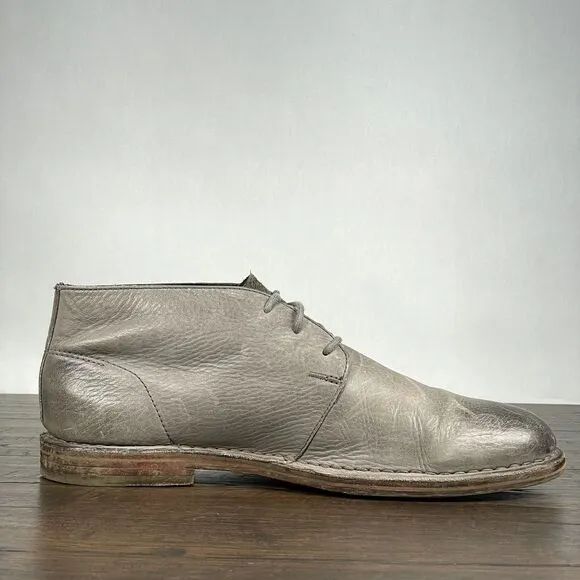 Cole‎ Haan Gleen Chukka Boots Mens 11.5 Grey Leather Lace Up Preppy Classic Boot