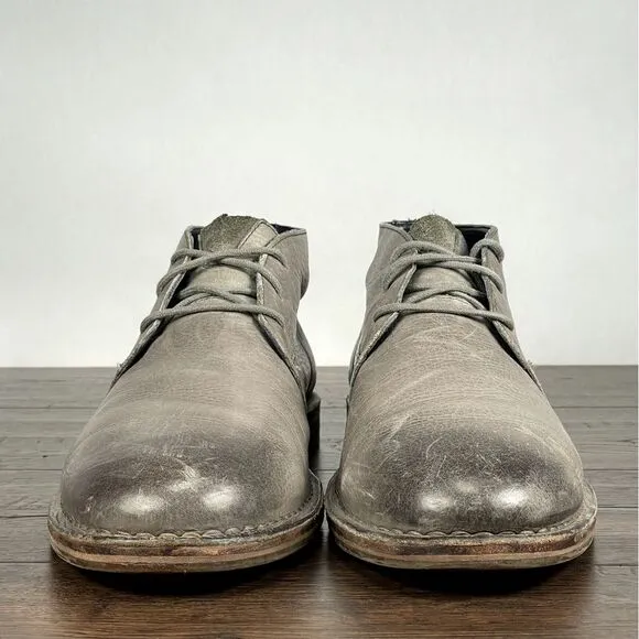 Cole‎ Haan Gleen Chukka Boots Mens 11.5 Grey Leather Lace Up Preppy Classic Boot