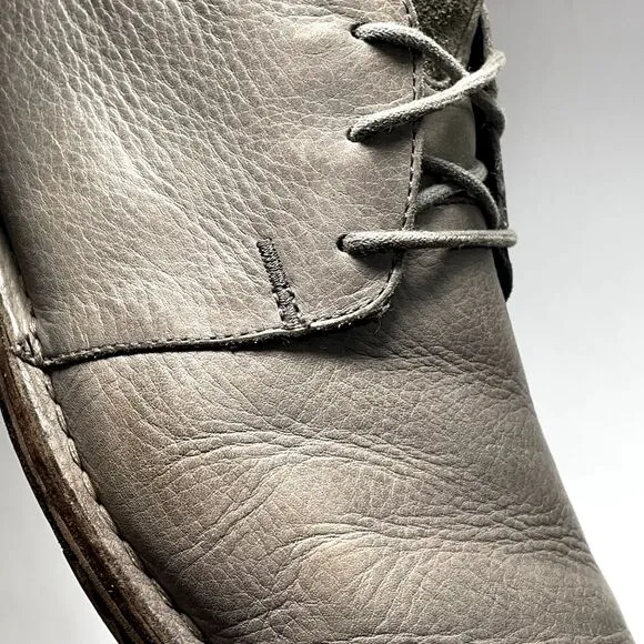 Cole‎ Haan Gleen Chukka Boots Mens 11.5 Grey Leather Lace Up Preppy Classic Boot