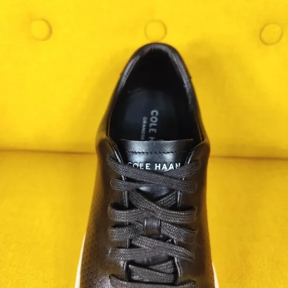 Cole Haan GrandPrø Rally Grey Laser Cut Black Leather Sneaker Men's Shoe Size 11
