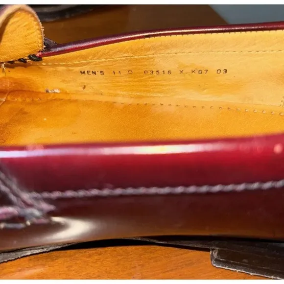 Cole Haan Mens 11 D Monk Strap Loafer Burgundy C03516 Pinch Buckle Shoes