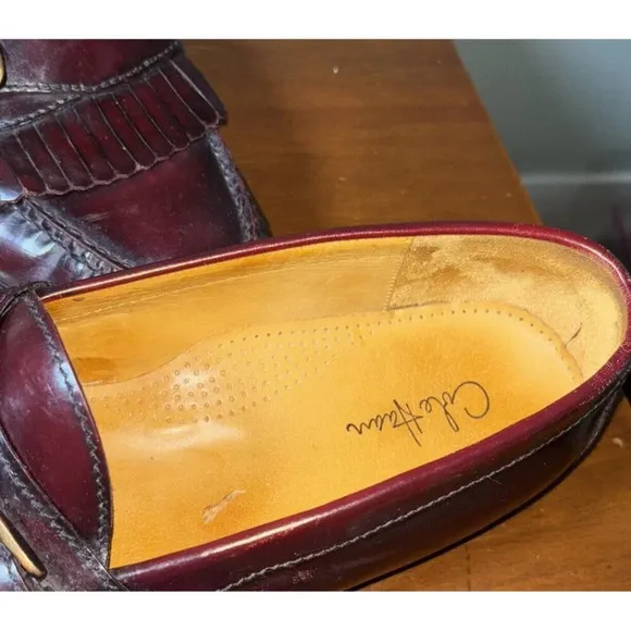 Cole Haan Mens 11 D Monk Strap Loafer Burgundy C03516 Pinch Buckle Shoes