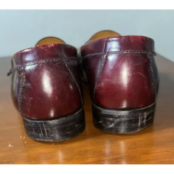 Cole Haan Mens 11 D Monk Strap Loafer Burgundy C03516 Pinch Buckle Shoes