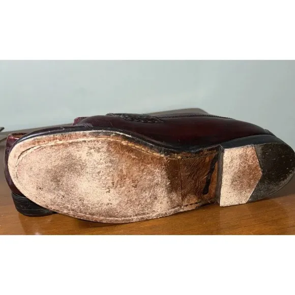 Cole Haan Mens 11 D Monk Strap Loafer Burgundy C03516 Pinch Buckle Shoes