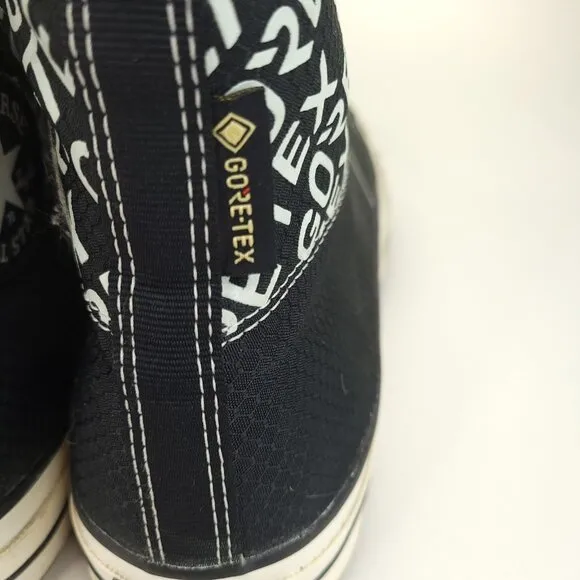 Converse All Star Gore Tex Shoes Mens Size 13 Black White High Top Skate Workout