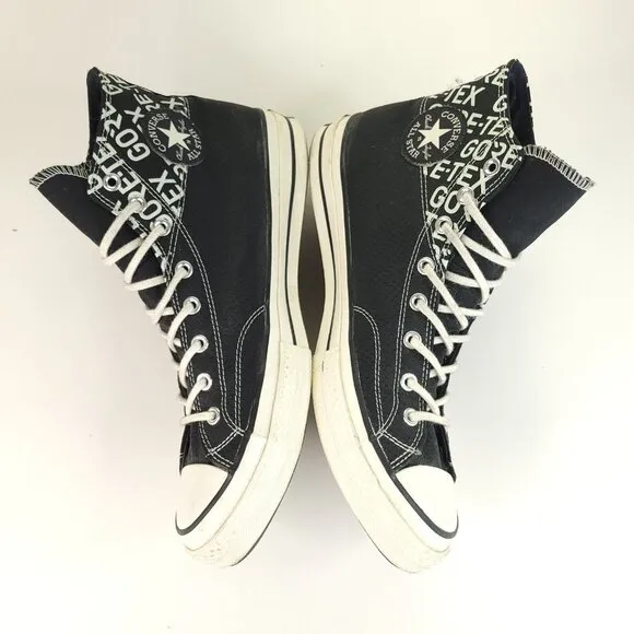 Converse All Star Gore Tex Shoes Mens Size 13 Black White High Top Skate Workout