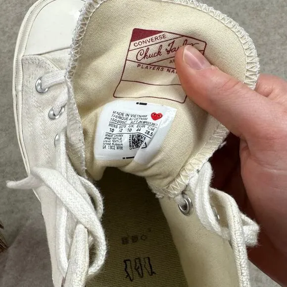 Converse Chuck 70 Comme des Garcons High Tops Shoes Cream Tan Mens 10