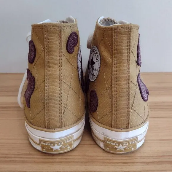 Converse Chuck Taylor 70 High Crafted Patches Sneakers Shoes Burnt Honey M10 W12