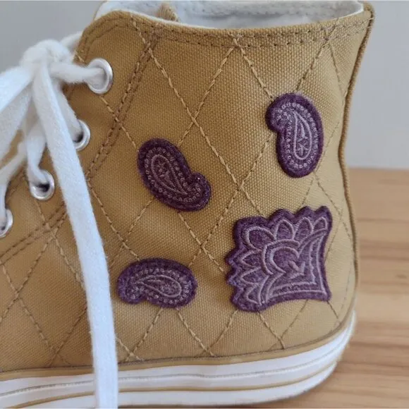 Converse Chuck Taylor 70 High Crafted Patches Sneakers Shoes Burnt Honey M10 W12