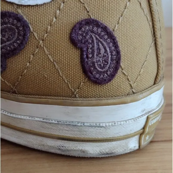 Converse Chuck Taylor 70 High Crafted Patches Sneakers Shoes Burnt Honey M10 W12