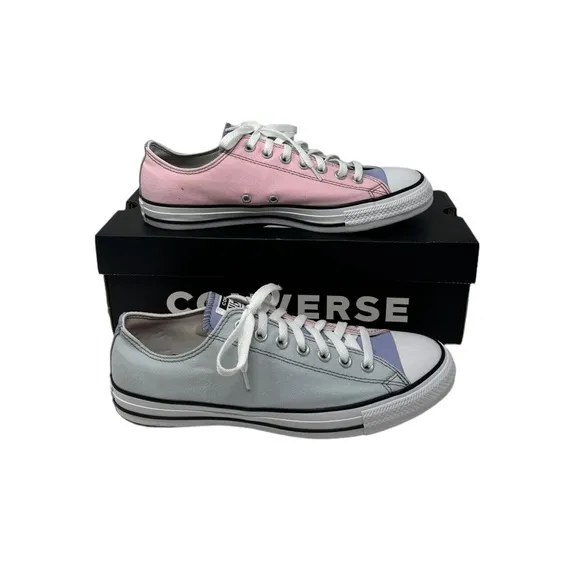 Converse Ctas Low Top Sneakers Men's Size Skate Pink Blue Canvas 02175C-WBPBV
