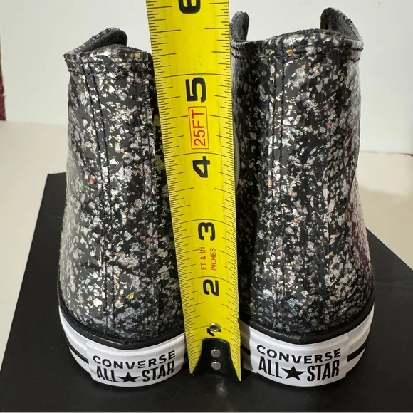 Converse Kid's Chuck Taylor All Star High Black Glitter Shoes US Size 6 A09270C