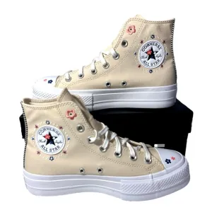 Converse Lift Platform Petite Petals High top shoes light dune women’s 8