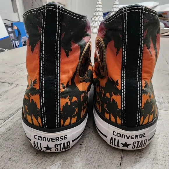Converse Santa‎ Monica Palm Tree Sunset High Sneaker Shoes Mens 11.5 Womens 13.5