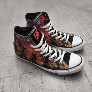Converse Santa‎ Monica Palm Tree Sunset High Sneaker Shoes Mens 11.5 Womens 13.5