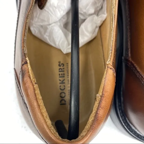 DOCKERS Perspective Tan Leather Lace Up Shoes