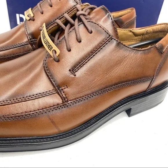 DOCKERS Perspective Tan Leather Lace Up Shoes