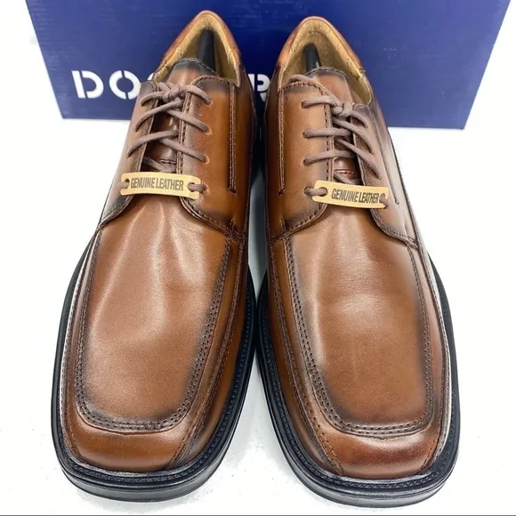 DOCKERS Perspective Tan Leather Lace Up Shoes