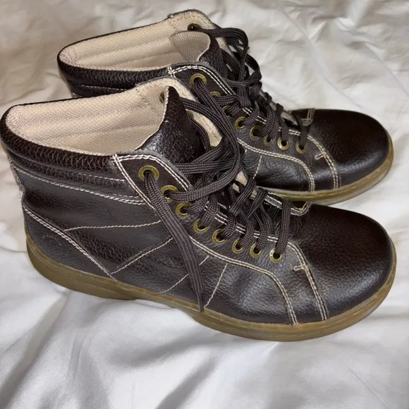 Dr. Martens Vintage Brown Leather Sirota Hi Tops