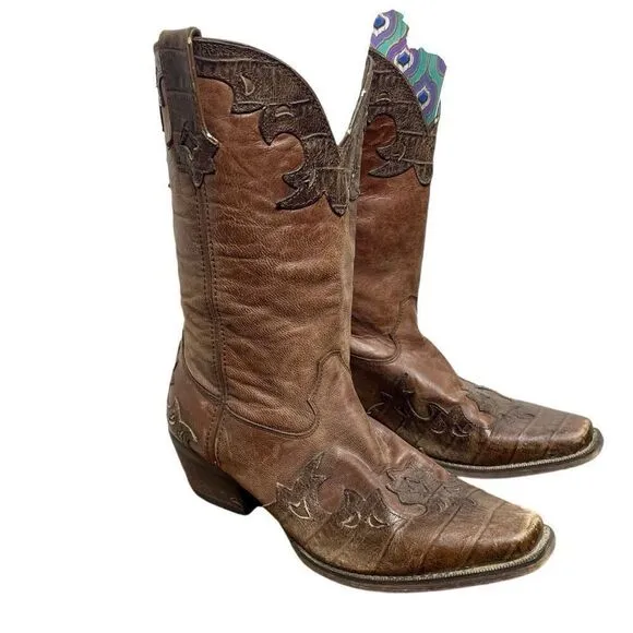 DURANGO GAMBLER 12&quot; WESTERN BOOT (DB4434) Size 8.5ee 8 1/2 ee Brown Cowboy