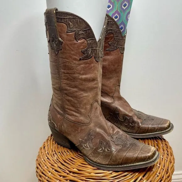 DURANGO GAMBLER 12&quot; WESTERN BOOT (DB4434) Size 8.5ee 8 1/2 ee Brown Cowboy