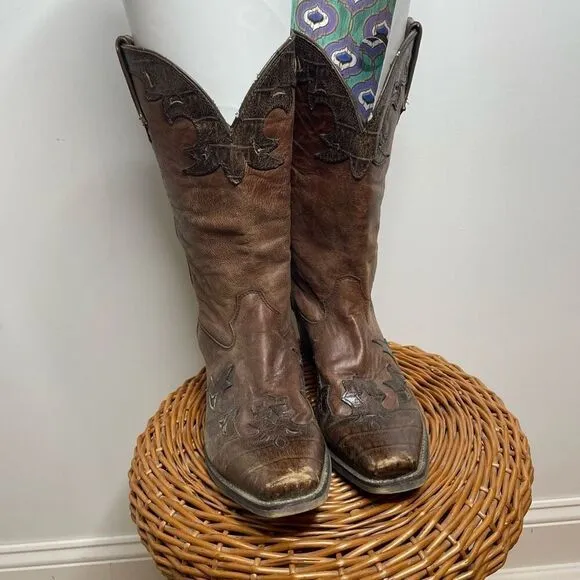 DURANGO GAMBLER 12&quot; WESTERN BOOT (DB4434) Size 8.5ee 8 1/2 ee Brown Cowboy