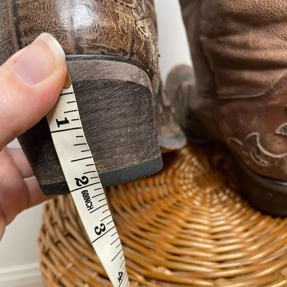 DURANGO GAMBLER 12&quot; WESTERN BOOT (DB4434) Size 8.5ee 8 1/2 ee Brown Cowboy