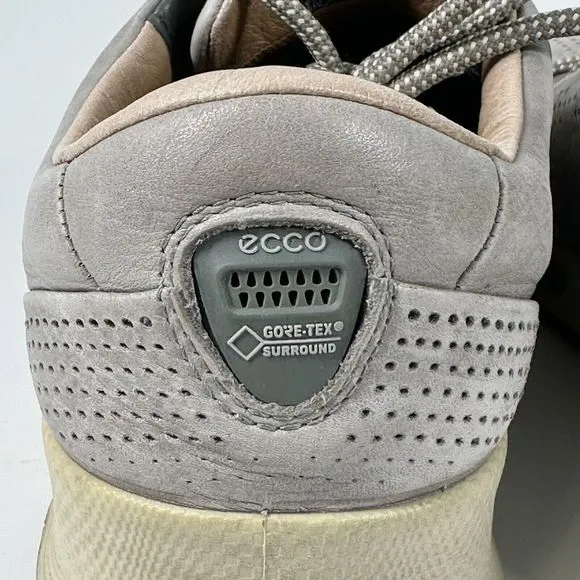 ECCO Cool 2.0 Gray Leather Gore-Tex Surround Lace Up Shoes Mens Size 6 EU 40