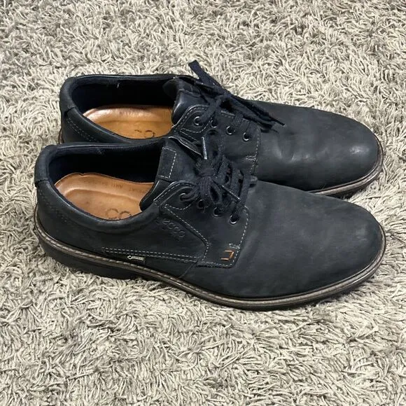 ECCO Turn GTX Gore-Tex Shoes Men’s EU 47 US 13 13.5 Black Leather Oxfords Derby