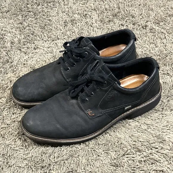 ECCO Turn GTX Gore-Tex Shoes Men’s EU 47 US 13 13.5 Black Leather Oxfords Derby