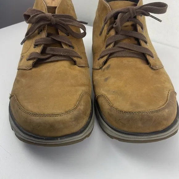 Eddie Bauer Brown Suede Lace Up Half Boots Vibram Soles Sz 12 Chukka Boots