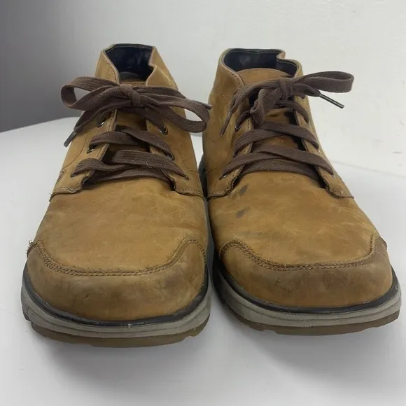 Eddie Bauer Brown Suede Lace Up Half Boots Vibram Soles Sz 12 Chukka Boots