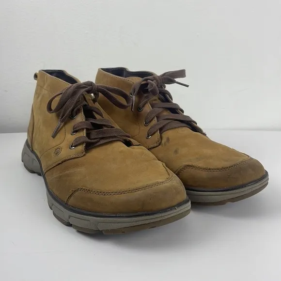 Eddie Bauer Brown Suede Lace Up Half Boots Vibram Soles Sz 12 Chukka Boots