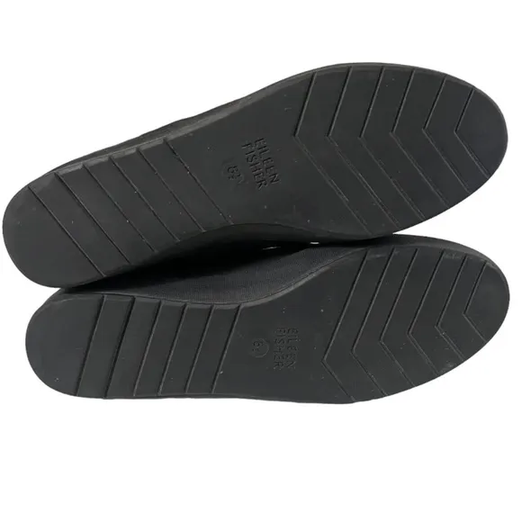 Eileen Fisher black nubuck sporty slip on ankle booties size 8.5