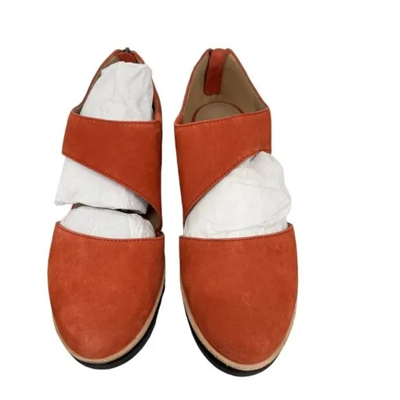 Eileen Fisher Women's Match Leather Cutout Booties/Shoes -Chili- Size  7