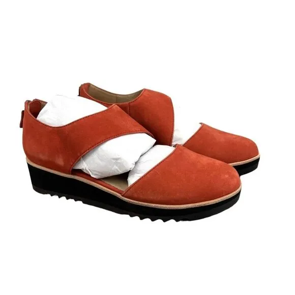 Eileen Fisher Women's Match Leather Cutout Booties/Shoes -Chili- Size  7