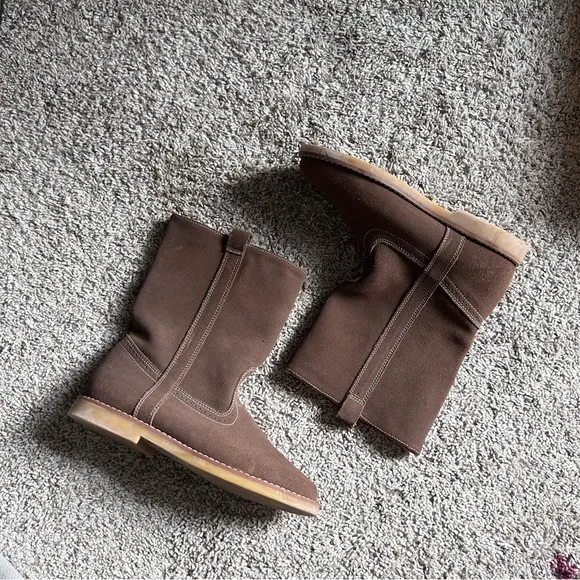 Elephantito kid classic suede leather midi riding boots 33/2