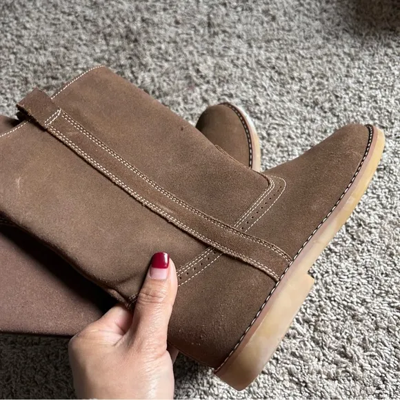 Elephantito kid classic suede leather midi riding boots 33/2