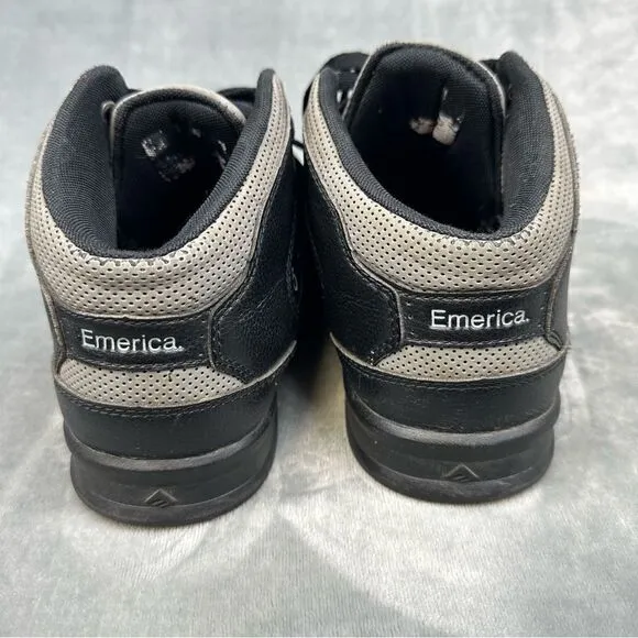 Emerica Reynolds 3 Shoes Mens 8.5 Black High Top Skateboarding Skate Lace Up