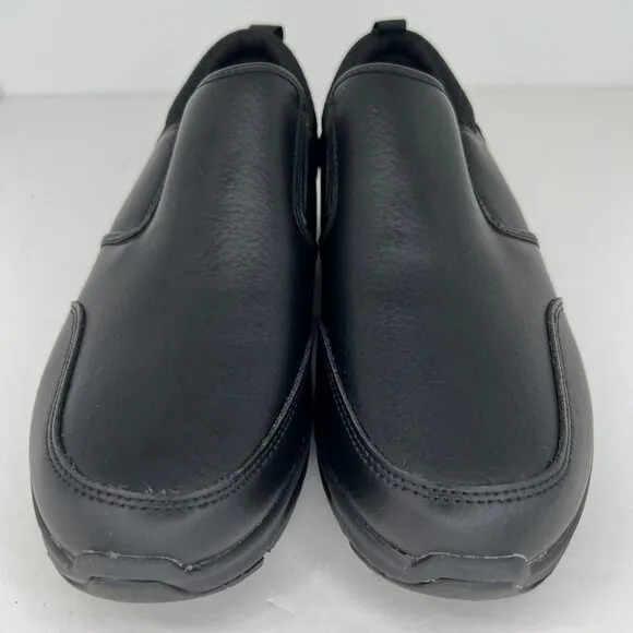 Emeril Lagasse Mens ELMQUSOTWL-001 Black Leather Size 10.5W Slip-On Shoes