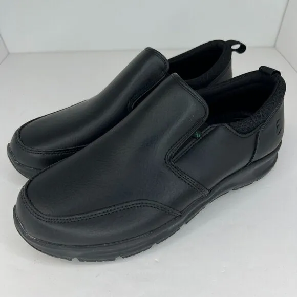 Emeril Lagasse Mens ELMQUSOTWL-001 Black Leather Size 10.5W Slip-On Shoes