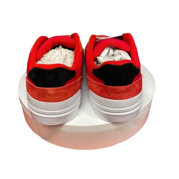 ES Caspian Mens Red Suede Lace-Up Skate Shoes. Size 11.5