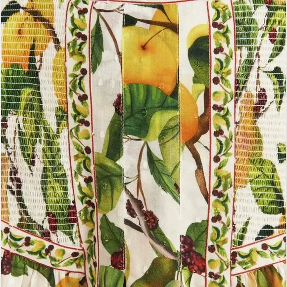 Farm Rio Off-White Fruit Orchard Mini Skirt