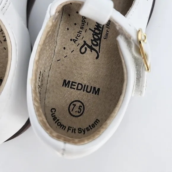 Footmates Sherry T-Bar Mary Jane Shoes Arch Support Leather Toddler 7.5