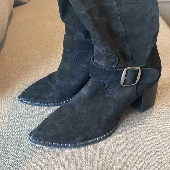 Free People black suede boots