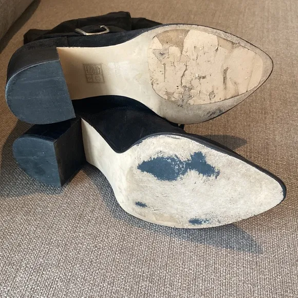 Free People black suede boots