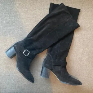 Free People black suede boots