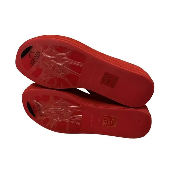Free People Haven Thong Platform Sandal Flame Red Women's Size 8 NEW