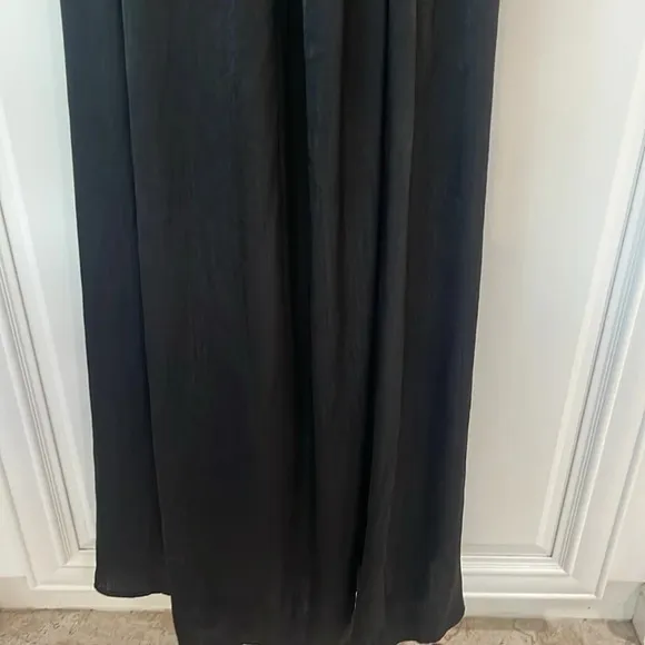 Free People Lexy Dress Long Maxi Boho flowy sleeveless edgy Black size large