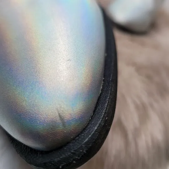 Free People Charm Iridescent Double V Bootie Size 8